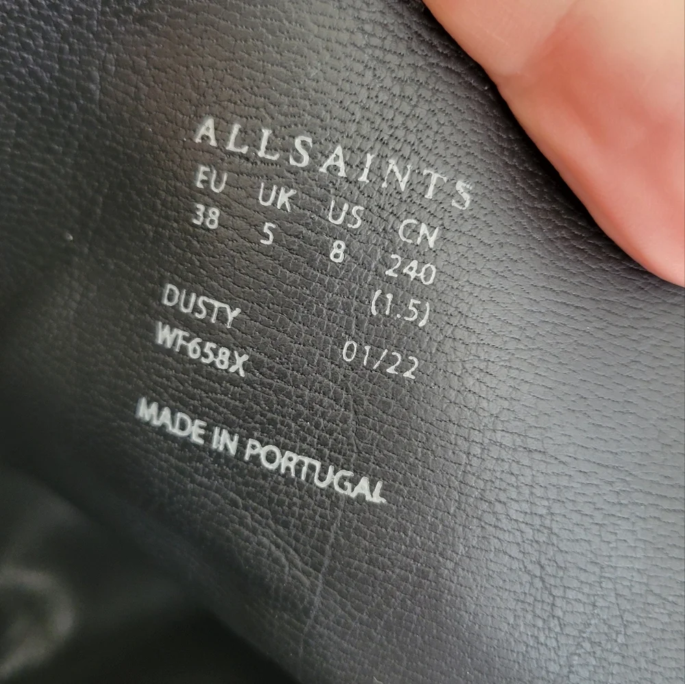 All Saints Lace Up Side Zipper Tan Taupe Suede Lug Combat Boots - Picture 8 of 13